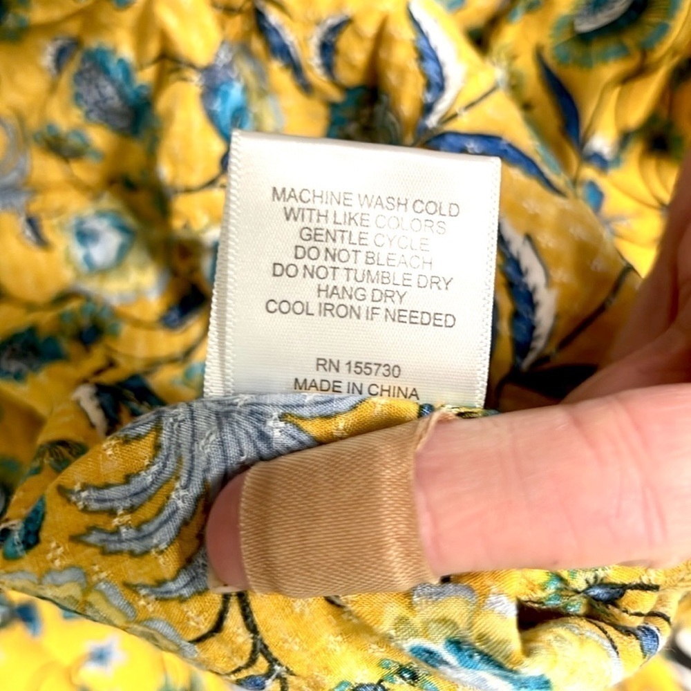 ⭐️Anthro’s Jane & Delancey, Yellow Pineapple Floral Top,Super Soft, Pull-Over, M - Picture 9 of 13